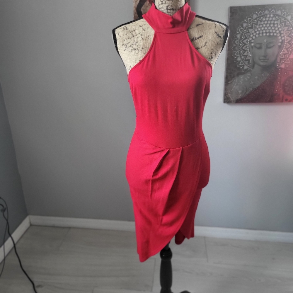 Red Caliber Halterneck